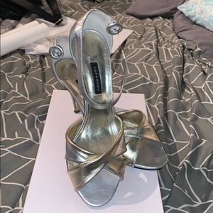 Silver and gold dress heels